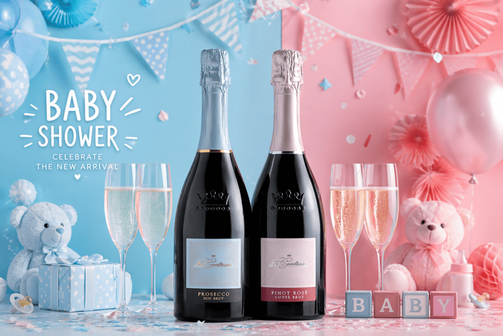 Prosecco per Gender Reveal e Baby Shower